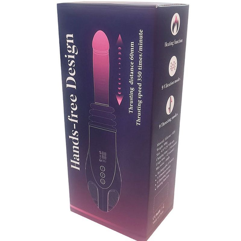 Daytona Adjustable Heating Vibrating Thrusting Dildo Machine, Black