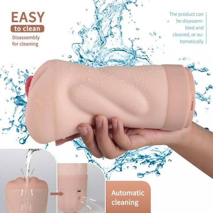 Suctroker Dual Hardness Vibrating Sucking Pussy, Flesh