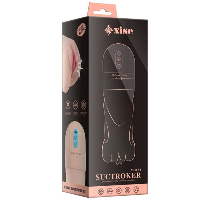 Suctroker Dual Hardness Vibrating Sucking Pussy, Flesh
