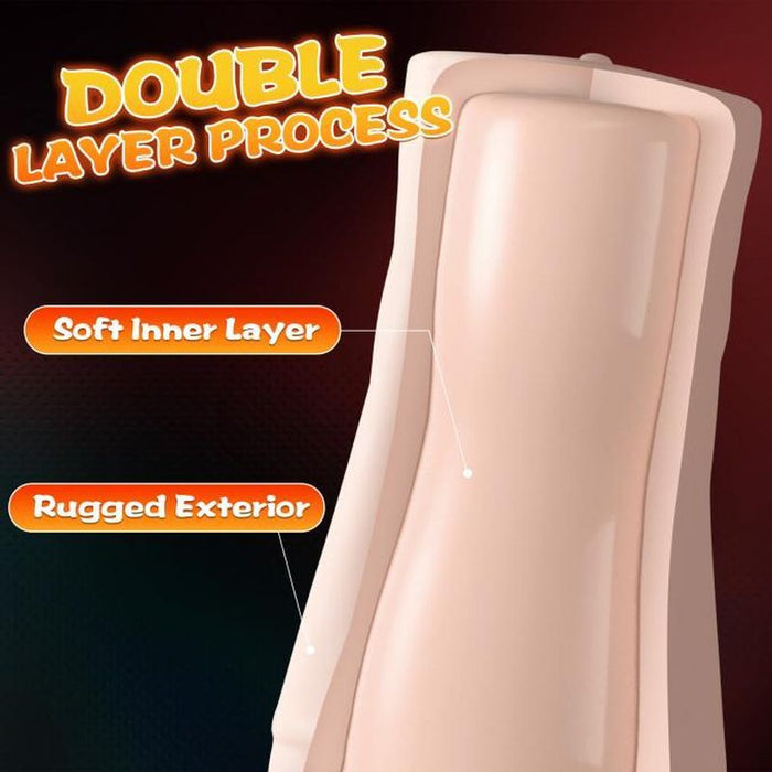 Penny Pussy Dual Layer Vibrating Masturbator, Flesh