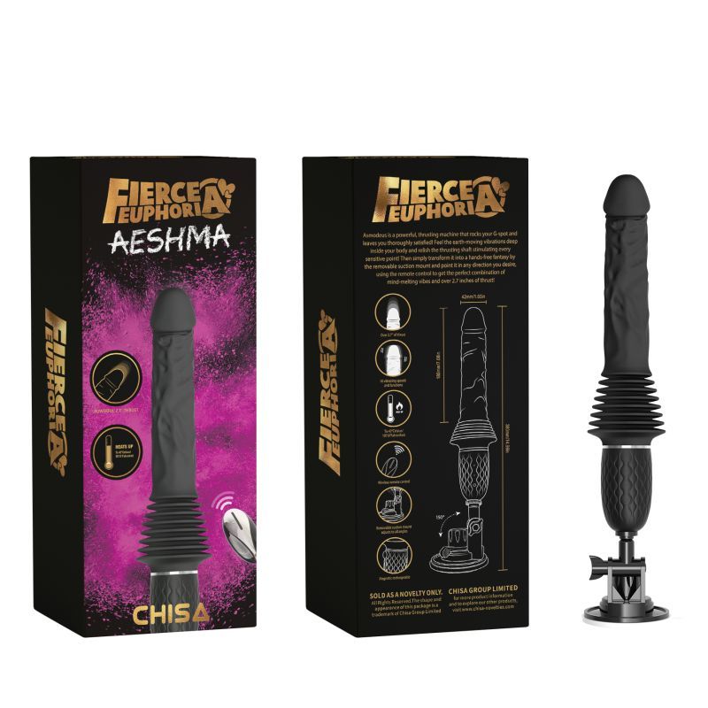 Fierce Euphoria Aeshma Mountable Remote Heating Thrust Machine, Black