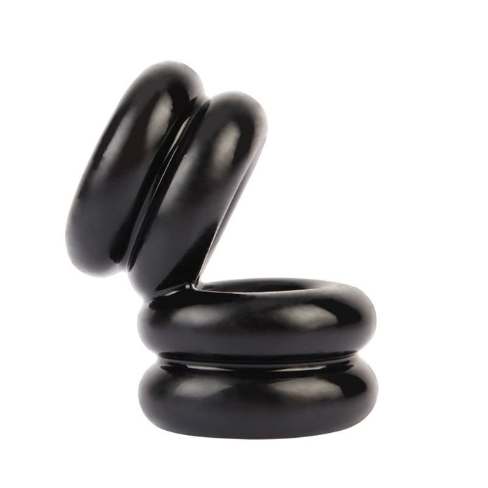 Double Stacked Dual Pleasure Ring Black