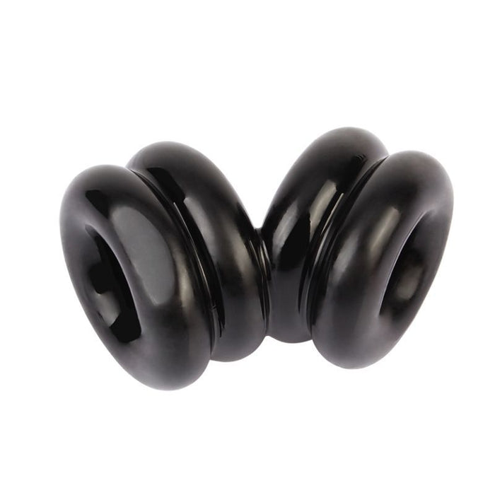 Double Stacked Dual Pleasure Ring Black