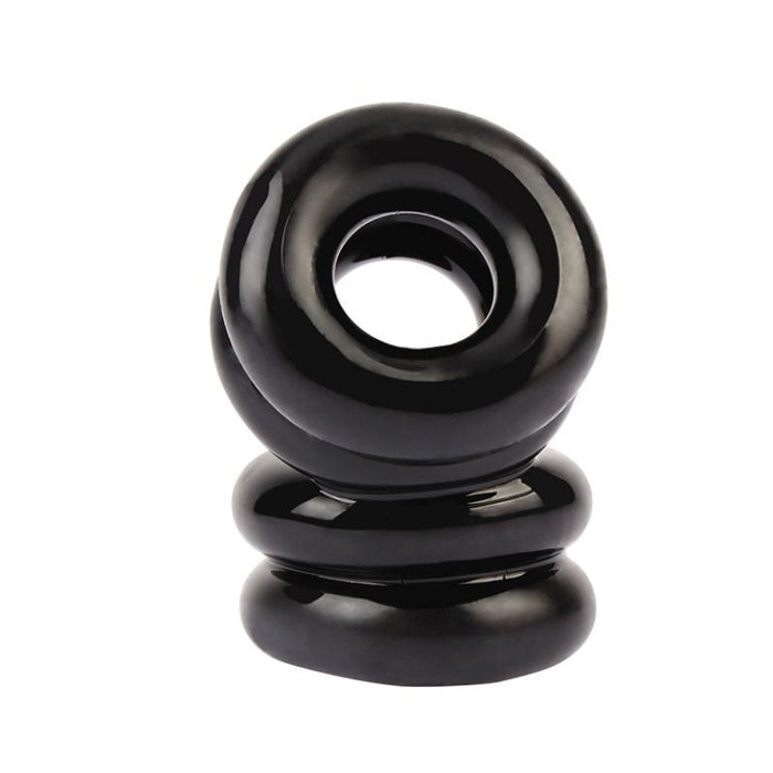 Double Stacked Dual Pleasure Ring Black