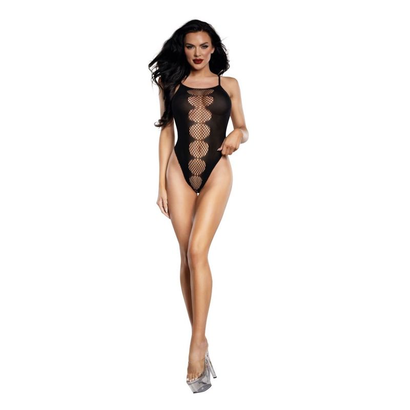 DreamGirl Shine Bright Cowl Neck Teddy Black