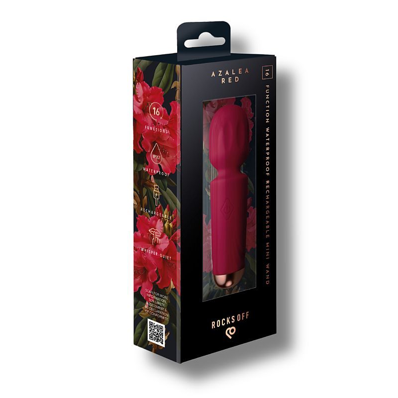 Rocks Off Rechargeable Mini Wand, Azalea Red