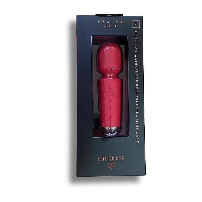 Rocks Off Rechargeable Mini Wand, Azalea Red