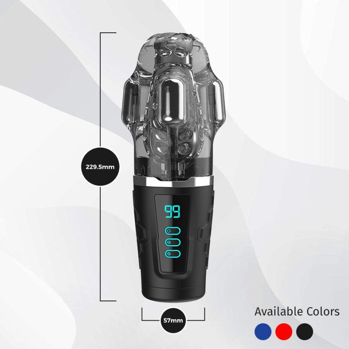 Peak Performa Hypershaker Automatic App Controlled LCD Masturbator, Blue