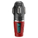 Red and black masturbator with digital display on a white background