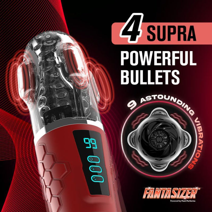 Peak Performa Hypershaker Automatic App Controlled LCD Masturbator, Red
