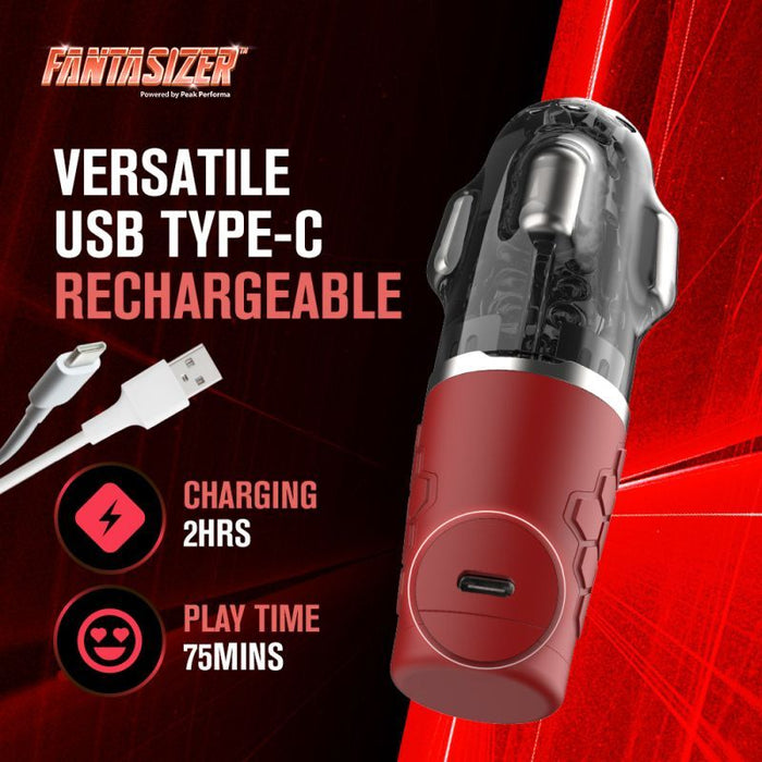 Peak Performa Hypershaker Automatic App Controlled LCD Masturbator, Red