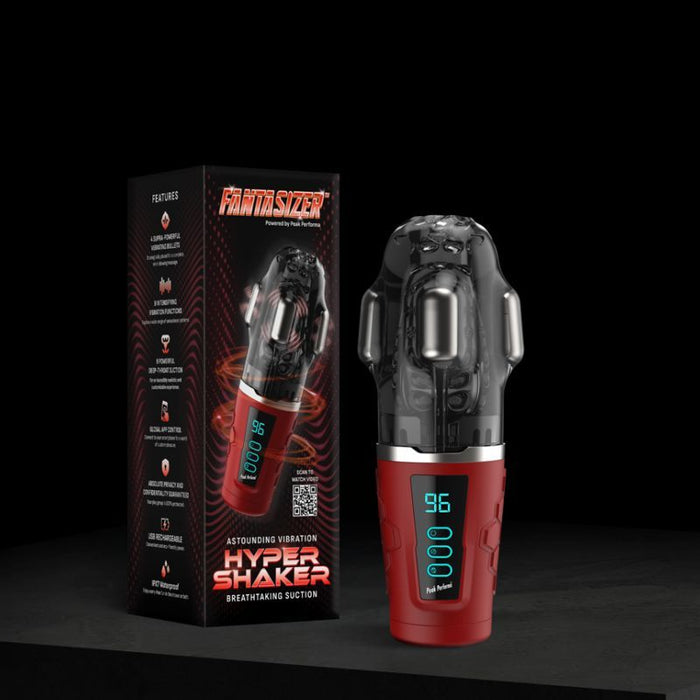 Peak Performa Hypershaker Automatic App Controlled LCD Masturbator, Red