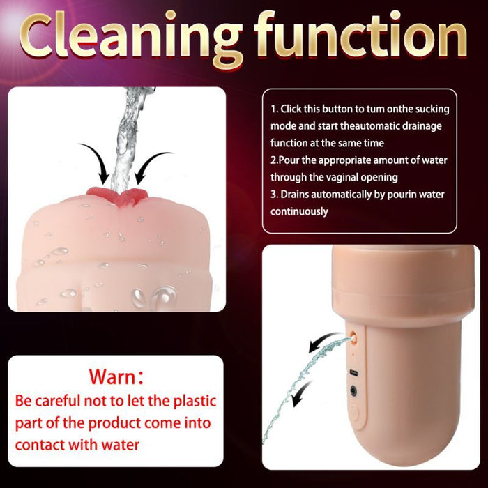 Suctroker Dual Density Vibrating Sucking Vaginal Masturbator V2