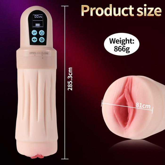 Suctroker Dual Density Vibrating Sucking Vaginal Masturbator V2