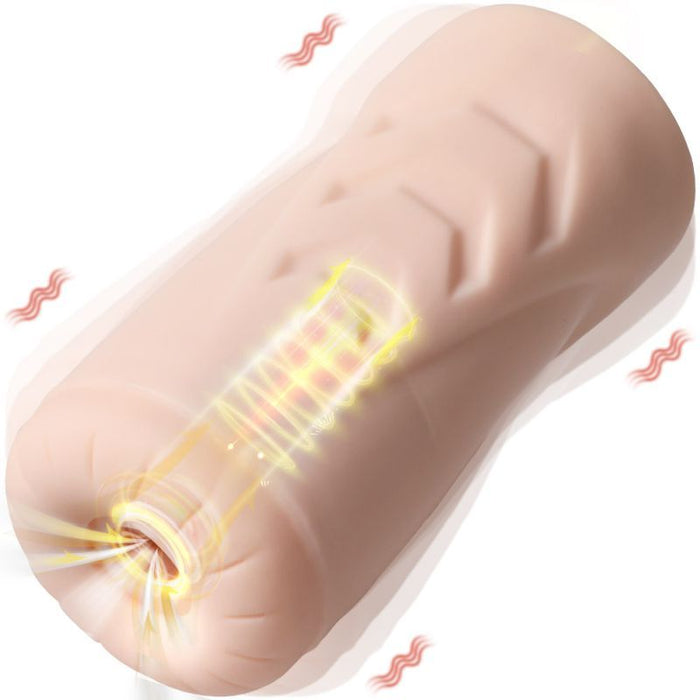 Silicone sleeve with glowing internal components on a white background