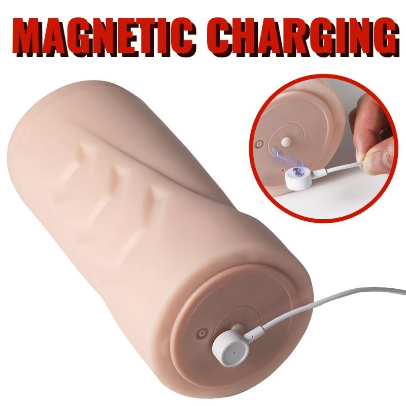 XISE Suctroker Dual Density Vibrating Sucking Vaginal Masturbator V1, Flesh