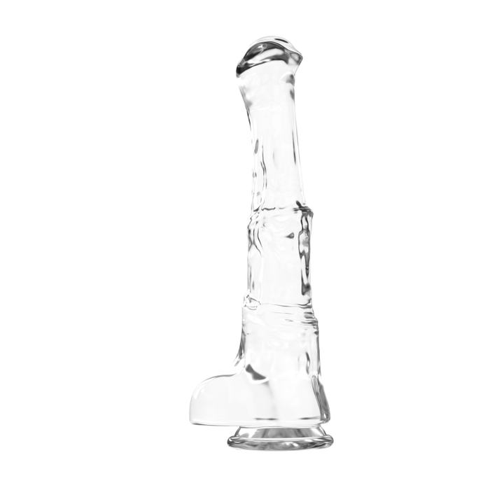 S-Hande Duke Horse Dong w Balls Clear XXL (40 x 14cm). Clear