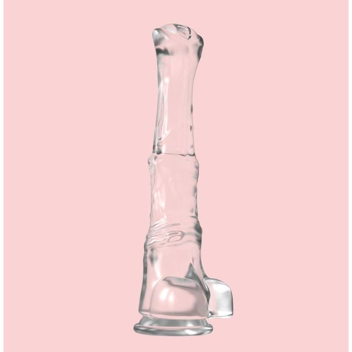S-Hande Duke Horse Dong w Balls Clear XXL (40 x 14cm). Clear