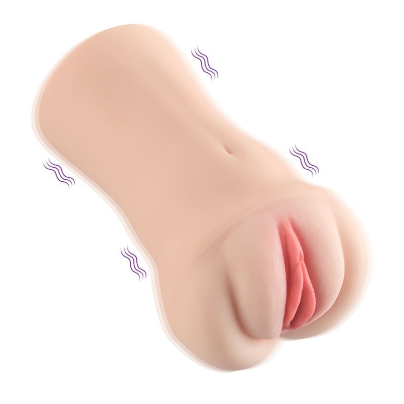 XISE Brenna Dual Density 3 Speed 7 Mode Vibrating Realistic Masturbator, FLesh