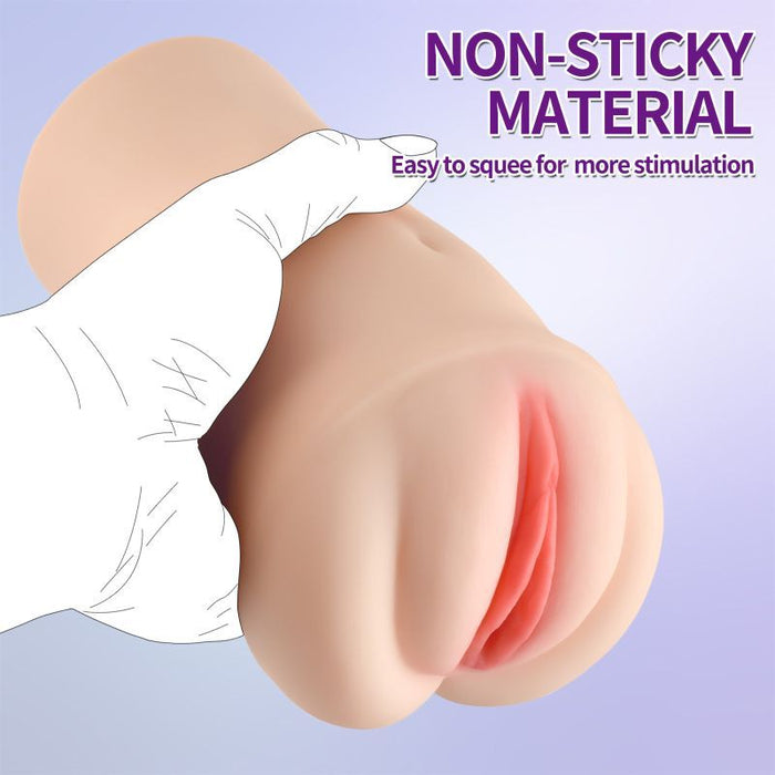 XISE Brenna Dual Density 3 Speed 7 Mode Vibrating Realistic Masturbator, FLesh