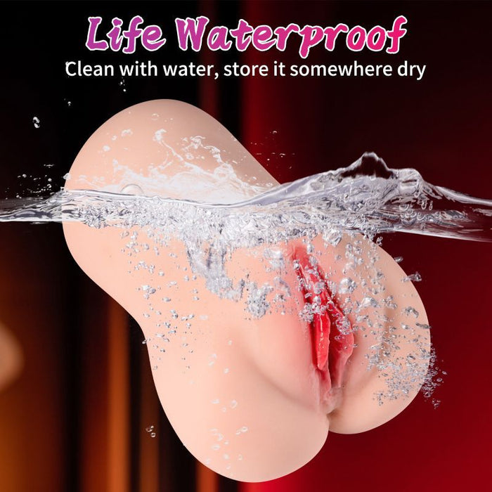 XISE Eliza App Controlled Thrusting Vibrating Realistic Vaginal Masturbator, Flesh