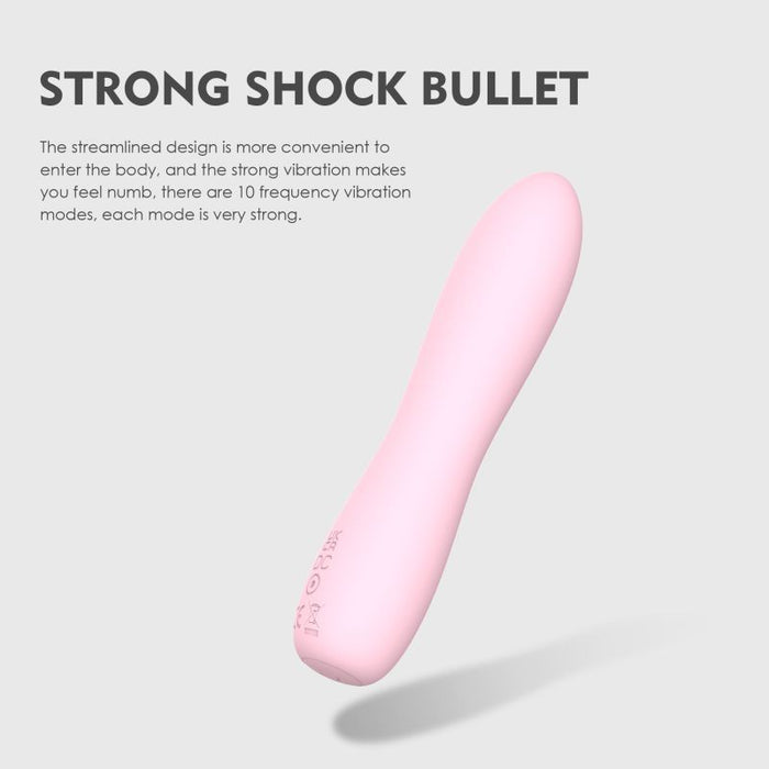 Bella Silicone 140mm Bullet Massager Pink