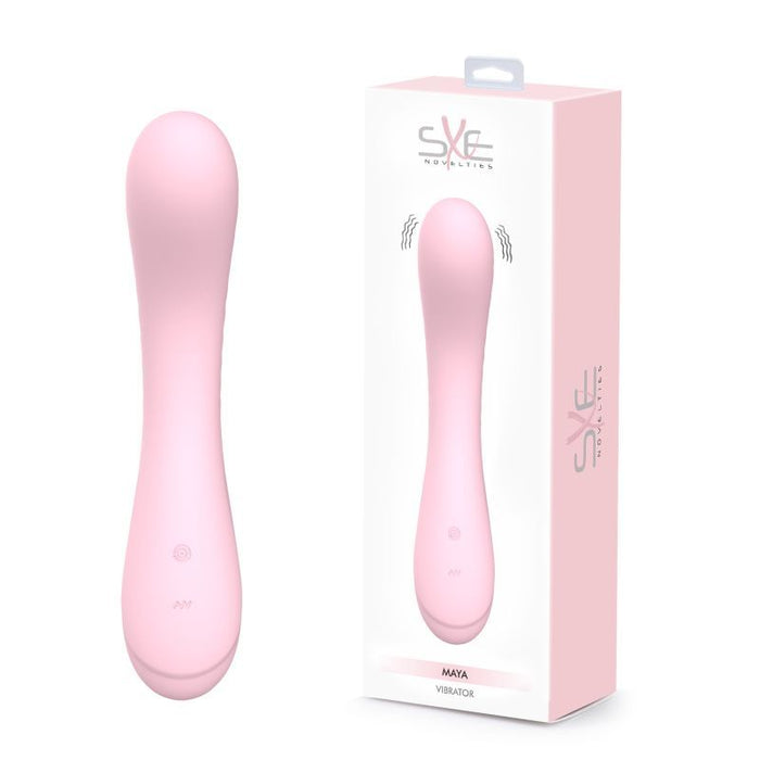 Maya Curve Silicon Vibrator Pink