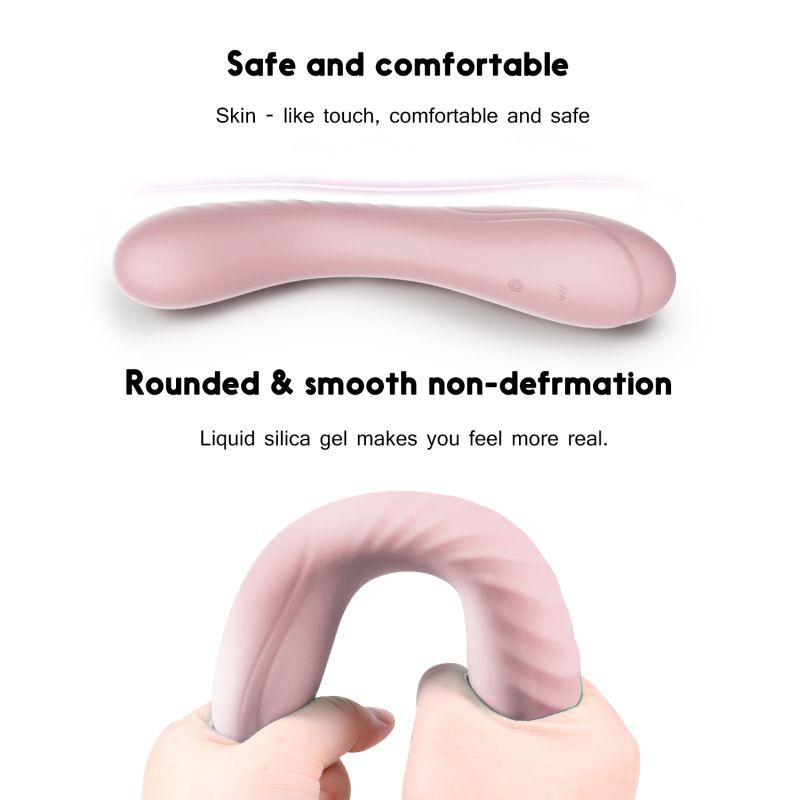 Maya Curve Silicon Vibrator Pink