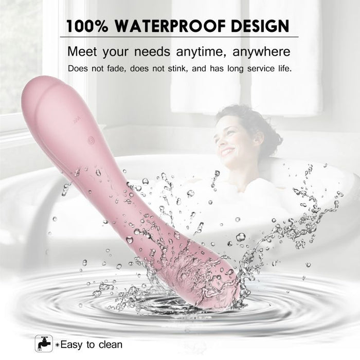 Maya Curve Silicon Vibrator Pink