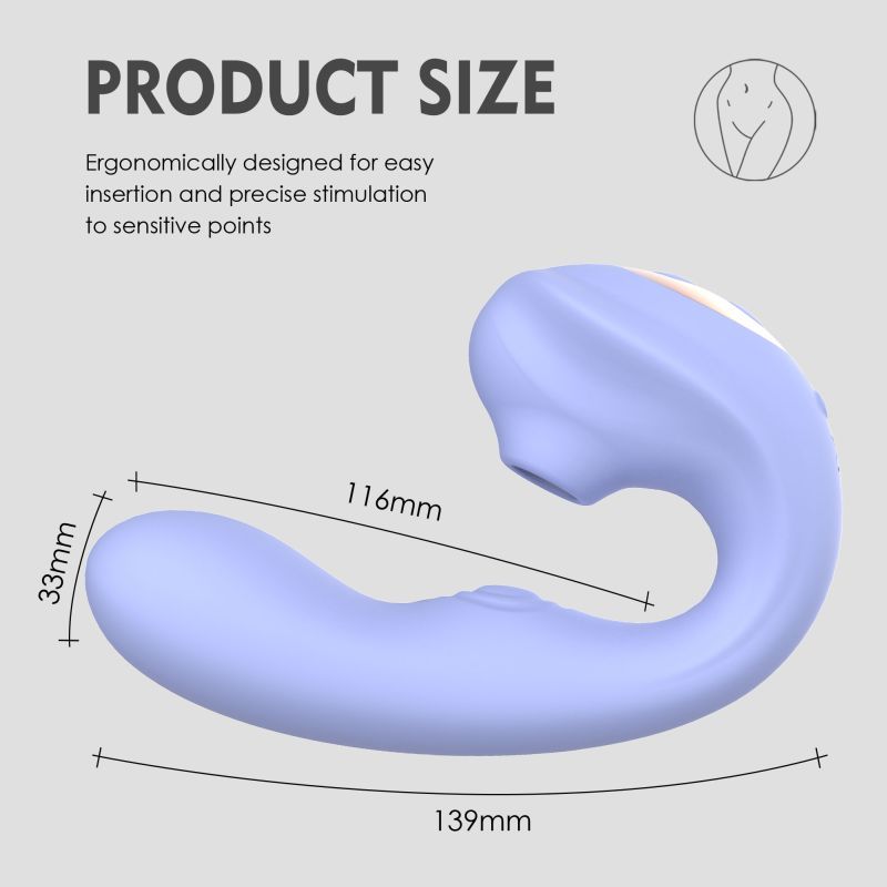 SXE Aria Air Pulse C Shaped Vibrator, Lilac