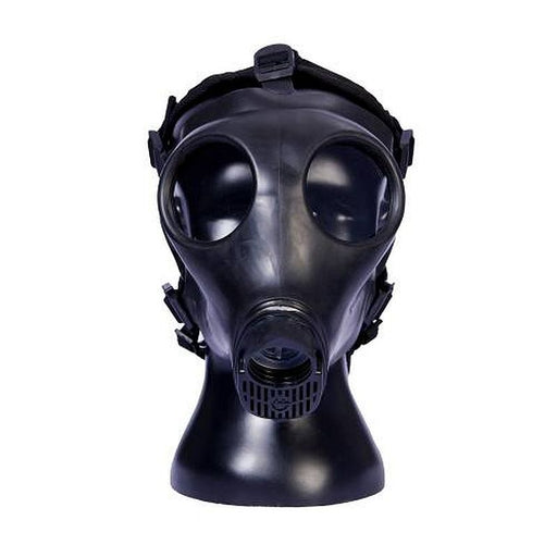 Black gas mask on a white background
