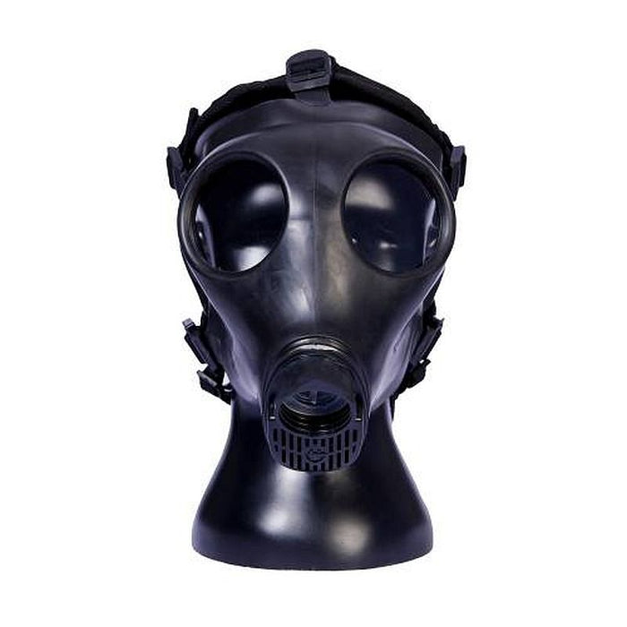 Black gas mask on a white background