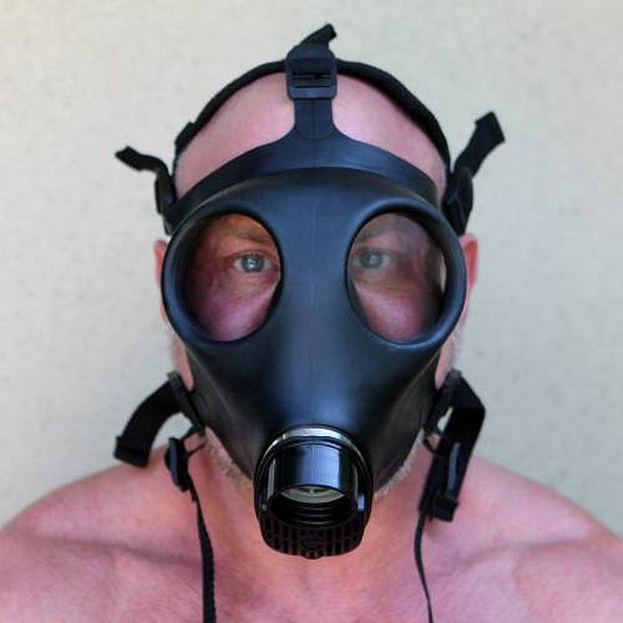 Sport Fucker Adjustable Rubber Gas Mask, Black
