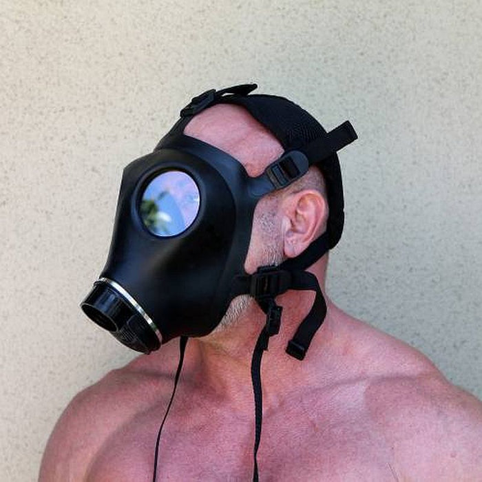 Sport Fucker Adjustable Rubber Gas Mask, Black