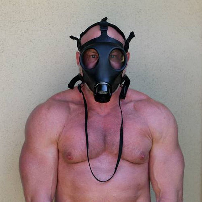 Sport Fucker Adjustable Rubber Gas Mask, Black