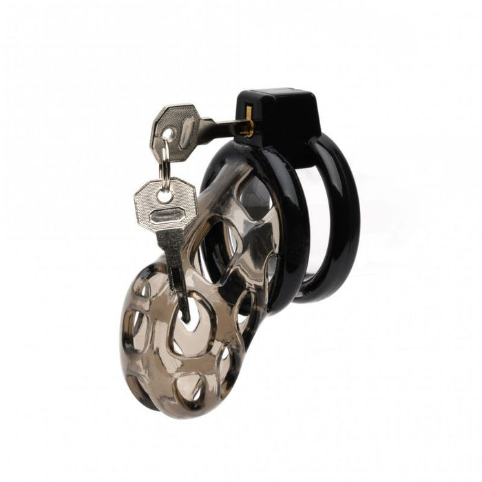 Sport Fucker Gladiator Size 1 Soft Cock Cage with Pussification Plug, Black