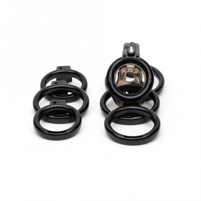 Sport Fucker Gladiator Size 1 Soft Cock Cage with Pussification Plug, Black