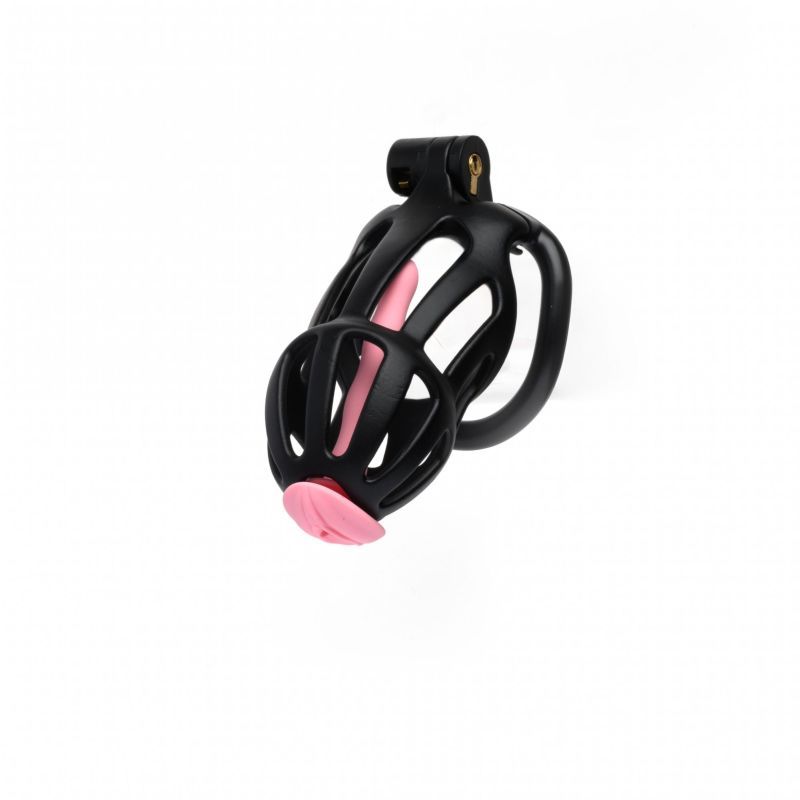 Sport Fucker Centurion Size 2 Cock Cage with Pussification Plug, Black