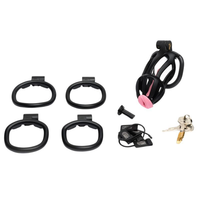 Sport Fucker Centurion Size 2 Cock Cage with Pussification Plug, Black