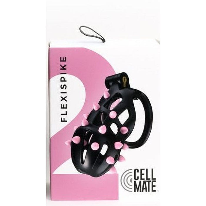 Sport Fucker FlexiSpike Size 2 Spiked Cock Cage, Black & Pink