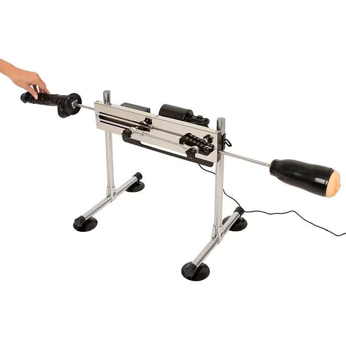 MixJoy Dual Sided Sex Machine with Attachments, Black