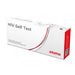 HIV self-test kit box with 'atomo' branding on a white background