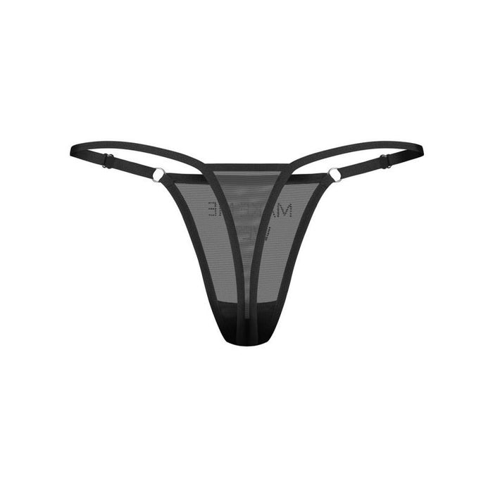 Obsessive Make Me Wet Thong, Black, S/M
