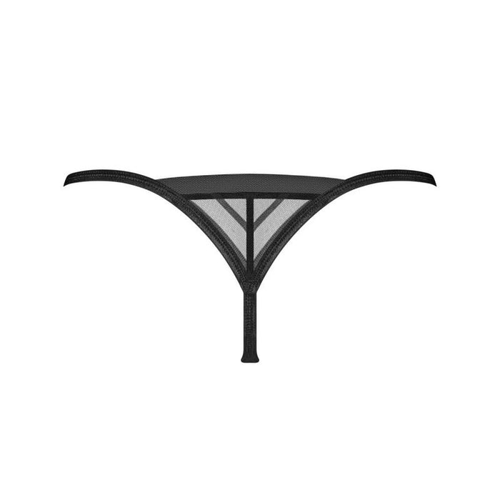 Obsessive Lune Bellis Thong, Black, M/L