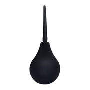 Black enema bag on a white background