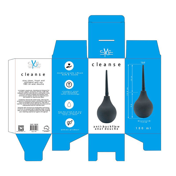 SXE Silicone Anti Backflow Douche, 224ml, Black