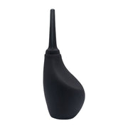 Black bulb syringe on a white background