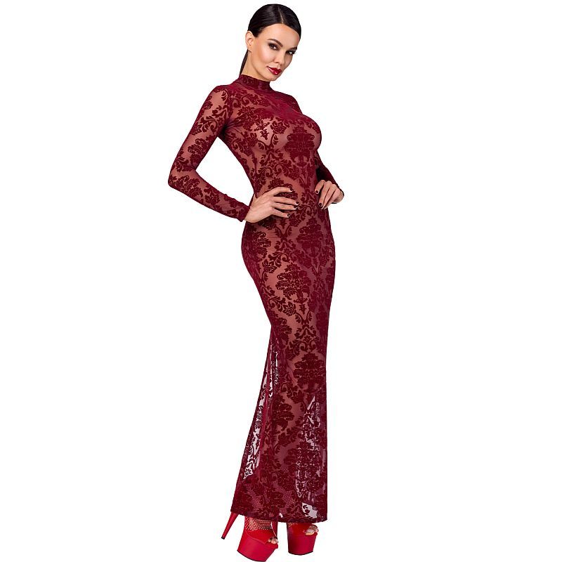 Noir Kink Royal Gown, Red, XS, S, M