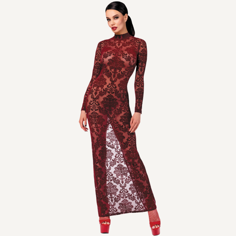 Noir Kink Royal Gown, Red, XS, S, M