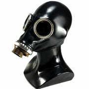 Black gas mask on a white background